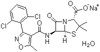 structure of CAS# 13412-64-1, Dicloxacillin sodium