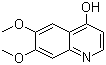 structure of CAS# 13425-93-9, 4-Hydroxy-6,7-dimethoxyqunioline