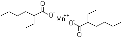 structure of CAS# 13434-24-7, Manganese bis(2-ethylhexanoate)
