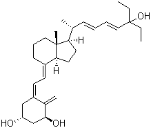 CAS # 134404-52-7, Seocalcitol, (1R,3S,5Z)-5-((2E)-((1R,3aS,7aR)-1-((1R,2E,4E)-6-Ethyl-6-hydroxy-1-methyl-2,4-octadienyl)octahydro-7a-methyl-4H-inden-4-ylidene)ethylidene)-4-methylene-1,3-cyclohexanediol