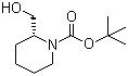 structure of CAS# 134441-61-5, (R)-2-(羟甲基)哌啶-1-甲酸叔丁酯