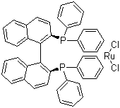 structure of CAS# 134524-84-8, 二氯[(R)-(+)-2,2'-双(二苯基膦)-1,1'-联萘基]钌 (II)