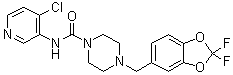 CAS # 1346528-50-4, N-(4-Chloro-3-pyridinyl)-4-[(2,2-difluoro-1,3-benzodioxol-5-yl)methyl]-1-piperazinecarboxamide