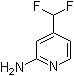 structure of CAS# 1346536-47-7, 4-(Difluoromethyl)-2-pyridinamine