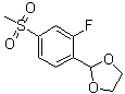 structure of CAS# 1346597-53-2, 2-[2-Fluoro-4-(methylsulfonyl)phenyl]-1,3-dioxolane