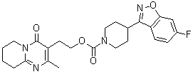 CAS # 1346603-86-8, 4-(6-Fluoro-1,2-benzisoxazol-3-yl)-1-piperidinecarboxylic acid 2-(6,7,8,9-tetrahydro-2-methyl-4-oxo-4H-pyrido[1,2-a]pyrimidin-3-yl)ethyl ester
