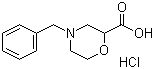 structure of CAS# 135072-15-0, 4-Benzyl-2-morpholinecarboxylic acid hydrochloride