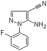 structure of CAS# 135108-48-4, 5-氨基-1-(2-氟苯基)-1H-吡唑-4-甲腈