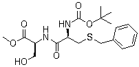 CAS # 13512-53-3, N-[N-[(tert-Butoxy)carbonyl]-S-(phenylmethyl)-L-cysteinyl]-L-serine methyl ester