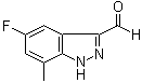 structure of CAS# 1352393-90-8, 5-氟-7-甲基-1H-吲唑-3-甲醛