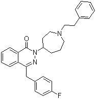 CAS # 135381-77-0, Flezelastine, 4-[(4-Fluorophenyl)methyl]-2-[hexahydro-1-(2-phenylethyl)-1H-azepin-4-yl]-1(2H)-phthalazinone