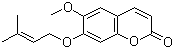 CAS # 13544-37-1, 6-Methoxy-7-prenyloxycoumarin, Prenyletin methyl ether, 7-(3-Methyl-2-butenyloxy)-6-methoxycoumarin, 7-O-Prenylscopoletin