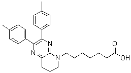 7,8-Dihydro-2,3-bis(4-methylphenyl)pyrido[2,3-b]pyrazine-5(6H)-heptanoic acid molecular structure (CAS 1356331-63-9)