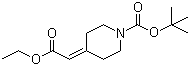 structure of CAS# 135716-08-4, 4-(2-乙氧基-2-氧代亚乙基)-1-哌啶羧酸叔丁酯
