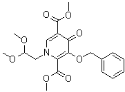 structure of CAS# 1357289-08-7, 1-(2,2-二甲氧基乙基)-1,4-二氢-4-氧代-3-(苯基甲氧基)-2,5-吡啶二甲酸二甲酯