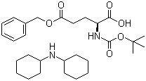 structure of CAS# 13574-84-0, Boc-L-glutamic acid 5-benzyl ester (dicyclohexylammonium) salt