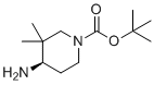 structure of CAS# 1357600-61-3, (R)-Tert-butyl 4-amino-3,3-dimethylpiperidine-1-carboxylate