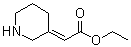 structure of CAS# 1358679-89-6, 2-(3-Piperidinylidene)acetic acid ethyl ester