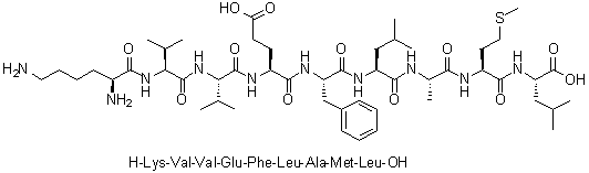 CAS # 1359973-92-4, L-Lysyl-L-valyl-L-valyl-L-alpha-glutamyl-L-phenylalanyl-L-leucyl-L-alanyl-L-methionyl-L-leucine