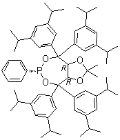 CAS # 1361146-90-8, (3aR,8aR)-4,4,8,8-Tetrakis[3,5-bis(1-methylethyl)phenyl]tetrahydro-2,2-dimethyl-6-phenyl-1,3-dioxolo[4,5-e][1,3,2]dioxaphosphepin