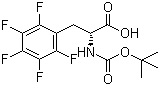 structure of CAS# 136207-26-6, N-叔丁氧羰基-D-五氟苯丙氨酸