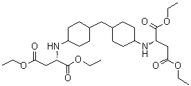 CAS 登录号：136210-30-5, N,N'-(亚甲基二-4,1-环己烷二基)二天冬氨酸四乙酯