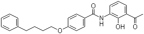 structure of CAS# 136450-06-1, 3'-[4-(4-苯基丁氧基)苯甲酰基氨基]-2'-羟基苯乙酮