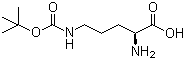 N'-[(tert-Butoxy)carbonyl]-L-ornithine molecular structure (CAS 13650-49-2)