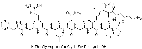 CAS # 1365259-58-0, L-Phenylalanylglycyl-L-arginyl-L-leucyl-L-glutaminylglycyl-L-isoleucyl-L-seryl-L-prolyl-L-lysyl-L-isoleucine