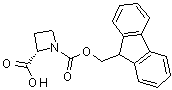 CAS # 136552-06-2, (2S)-1,2-Azetidinedicarboxylic acid 1-(9H-fluoren-9-ylmethyl) ester, 1-Fmoc-L-azetidine-2-carboxylic acid