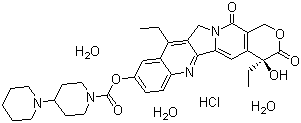 structure of CAS# 136572-09-3, 盐酸伊立替康三水合物