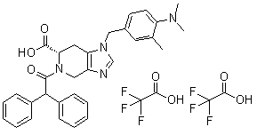 structure of CAS# 136676-91-0, PD 123319 bis(trifluoroacetate)