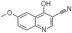structure of CAS# 13669-61-9, 4-羟基-6-甲氧基喹啉-3-甲腈