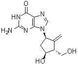 structure of CAS# 1367369-78-5, 2-氨基-1,9-二氢-9-[(1R,3R,4S)-4-羟基-3-(羟基甲基)-2-亚甲基环戊基]-6H-嘌呤-6-酮