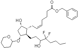 CAS # 136790-77-7, Benzyl (Z)-7-[(1R,2R,3R,5S)-2-(4,4-difluoro-3-hydroxyoctyl)-5-hydroxy-3-[(tetrahydro-2H-pyran-2-yl)oxy]cyclopentyl]hept-5-enoate
