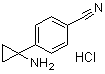 structure of CAS# 1369512-65-1, 4-(1-氨基环丙基)苯甲腈盐酸盐