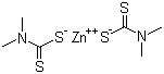 structure of CAS# 137-30-4, Zinc dimethyldithiocarbamate