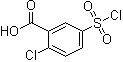 structure of CAS# 137-64-4, 2-氯-5-(氯磺酰基)苯甲酸