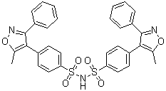 structure of CAS# 1373038-60-8, 4-(5-甲基-3-苯基-4-异恶唑基)-N-[[4-(5-甲基-3-苯基-4-异恶唑基)苯基]磺酰基]苯磺酰胺