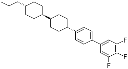 structure of CAS# 137529-41-0, trans,trans-4'-(4'-Propylbicyclohexyl-4-yl)-3,4,5-trifluorobiphenyl