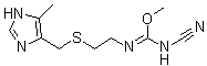 CAS # 138035-55-9, N-Cyano-N'-[2-[[(5-methyl-1H-imidazol-4-yl)methyl]thio]ethyl]carbamimidic acid methyl ester