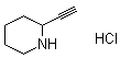 structure of CAS# 1380680-53-4, 2-Ethynylpiperidine hydrochloride (1:1)