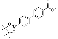 structure of CAS# 1381957-27-2, 4'-(4,4,5,5-四甲基-1,3,2-二氧硼杂环戊烷-2-基)-[1,1'-联苯]-4-羧酸甲酯