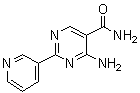 CAS 登录号：1383131-94-9, 4-氨基-2-(3-吡啶基)-5-嘧啶甲酰胺