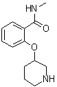 CAS 登录号：1383420-87-8, N-甲基-2-(3-哌啶基氧基)苯甲酰胺