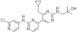 structure of CAS# 1383716-33-3, 1-[[2-[(2-氯-4-吡啶基)氨基]-4'-(环丙基甲基)[4,5'-联嘧啶]-2'-基]氨基]-2-甲基-2-丙醇