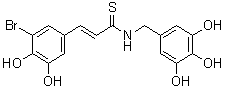 CAS # 1384426-12-3, (2E)-3-(3-Bromo-4,5-dihydroxyphenyl)-N-[(3,4,5-trihydroxyphenyl)methyl]-2-propenethioamide