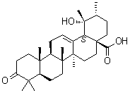 CAS # 13849-90-6, 3-Oxopomolic acid, 3-Oxo-19alpha-hydroxyurs-12-en-28-oic acid, Pomonic acid