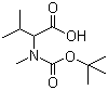 structure of CAS# 13850-91-4, N-叔丁氧羰基-N-甲基-DL-缬氨酸