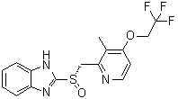 structure of CAS# 138530-95-7, (-)-Lansoprazole
